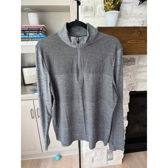 PGA Tour Men's Gray Ombre Printed Lux Block ¼ Zip Pullover Size S - Picture 2 of 7